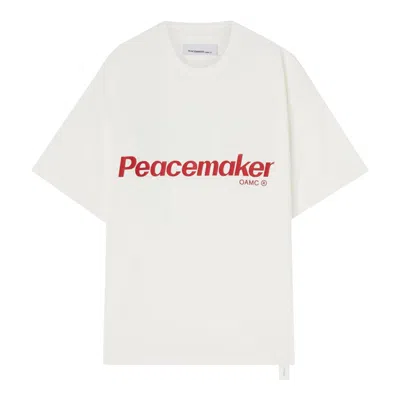 Oamc Peacemaker Peacemaker Flower Short Sleeve T-shirt In White
