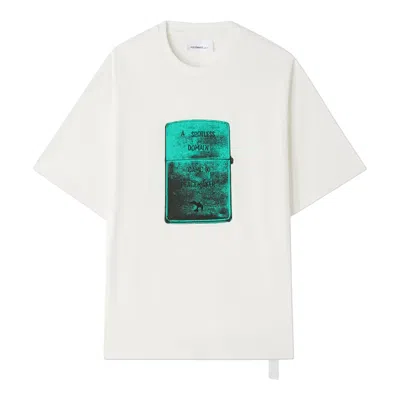 Oamc Peacemaker Peacemaker Lighter Short Sleeve T-shirt In White