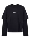 Oamc Peacemaker Peacemaker Painted Double Layer Boxy Tshirt By Oamc In Black