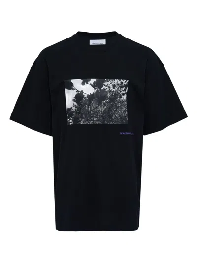 Oamc Peacemaker Photograph-print T-shirt In Black