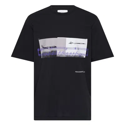 Oamc Peacemaker Men S Halfway To Nowhere Print Regular Fit T-shirt In Black