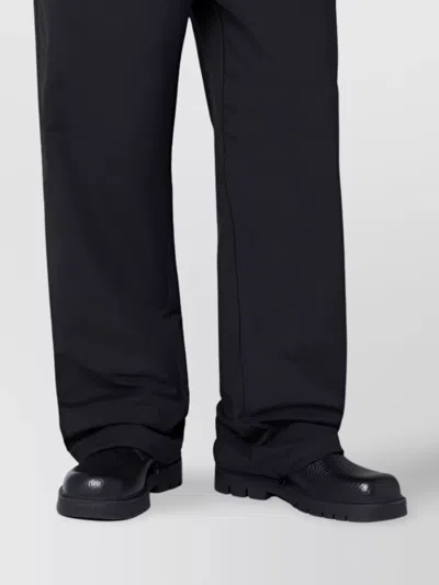 Oamc Peacemaker Trousers Back Pocket Elastic Waistband In Black