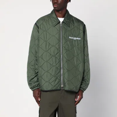 OAMC OAMC PEACEMAKER ZIP-UP JACKET IN FOREST GREEN