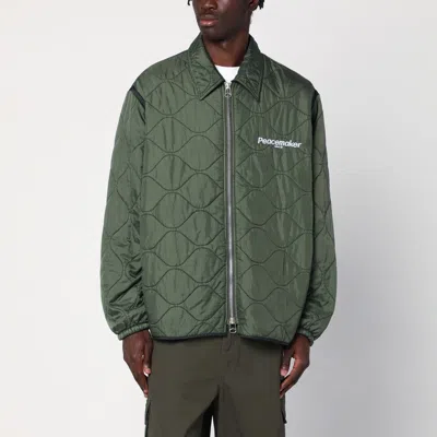 OAMC OAMC PEACEMAKER ZIP-UP JACKET IN FOREST GREEN