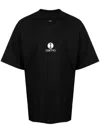 Oamc Graphic-patch Oversized T-shirt In Schwarz