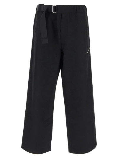 Oamc Polyester Trousers In Black