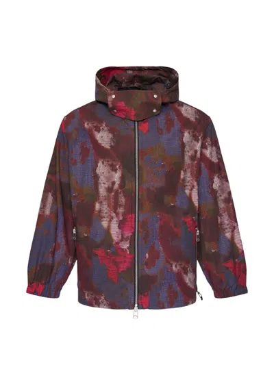Oamc Printed Hooded Jacket In Multi