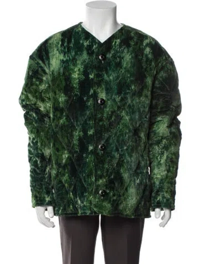 Pre-owned Oamc Printed Jacket In Green