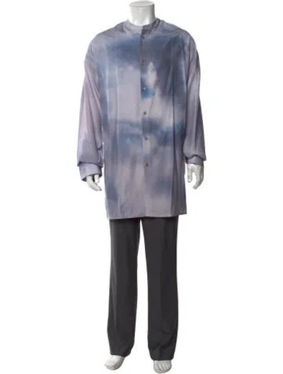 Pre-owned Oamc Printed Long Sleeve Shirt W/ Tags In Blue