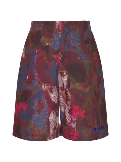 Oamc Printed Vapor Shorts In Red