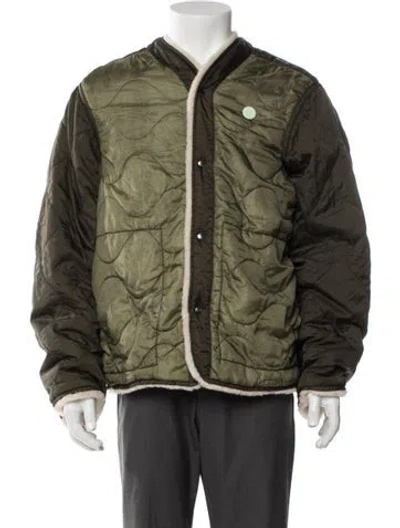 Pre-owned Oamc Puffer Coat In Green