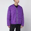 Oamc Combat Liner Jacket Embroidered Detail In Purple