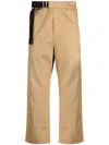 Oamc Regs Tappered-leg Cropped Trousers In Brown