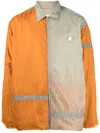 Oamc Re:work Contrasting Panelled Shirt In Orange