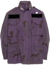 Oamc Field Jacket In Cotton With Camouflage Pattern In Purple