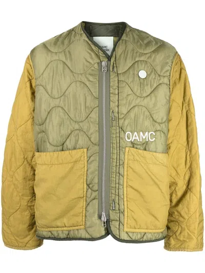 Oamc Re:work Zip-up Jacket In Green