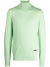 Oamc Roll-neck Wool Jumper In Green