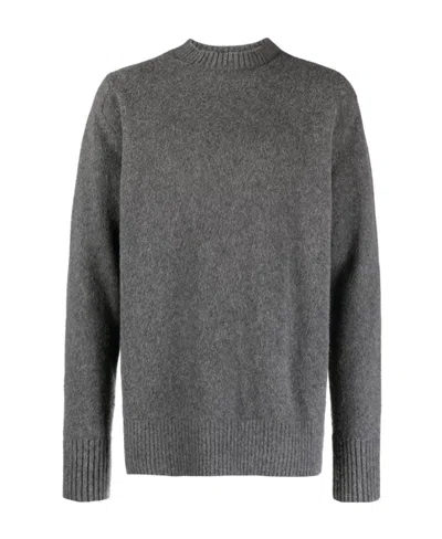 Oamc Round Neck Long-sleeved Sweater In Black