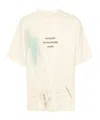 Oamc Scribble Organic Cotton T-shirt In White