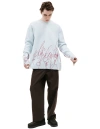 Oamc Scribble-print Fleece Jumper In Blue