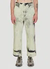 Oamc Faded-wash Regular Jeans In Yellow