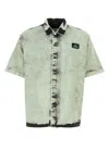 Oamc Multicolor Tie-dye Denim Oversize Shirt In Printed
