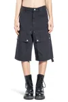 Oamc Chino Cargo Shorts With Spacious Pockets In Black