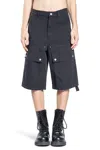 Oamc Chino Cargo Shorts With Spacious Pockets In Black