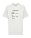 Oamc Slogan-print Cotton T-shirt In White