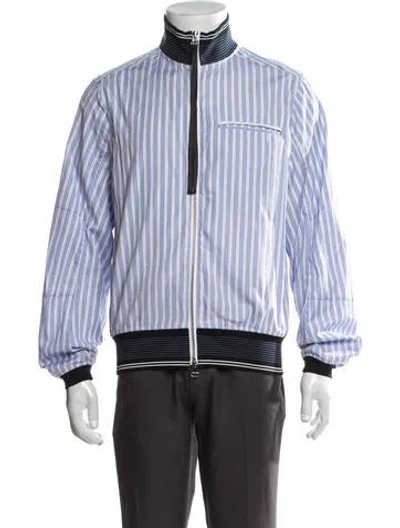 Pre-owned Oamc Striped Jacket In Blue