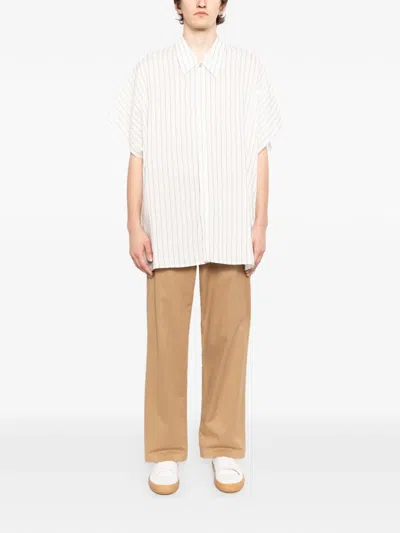Oamc Striped Shirt In White