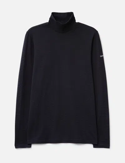 Oamc Striped Turtleneck In Black