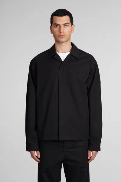 Oamc System Shirt Shirt In Black Cotton