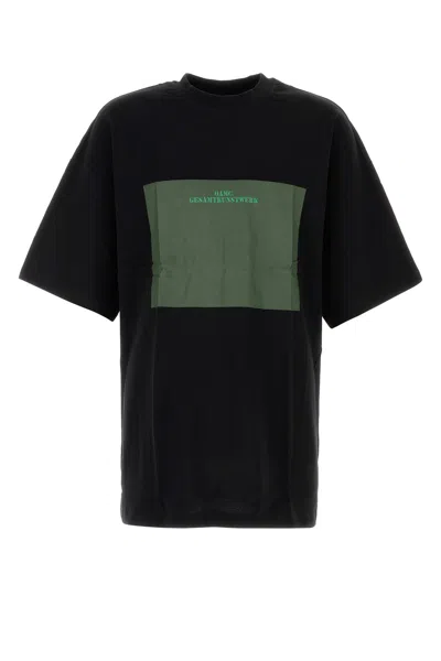 Oamc Arte Organic Cotton T-shirt In Black
