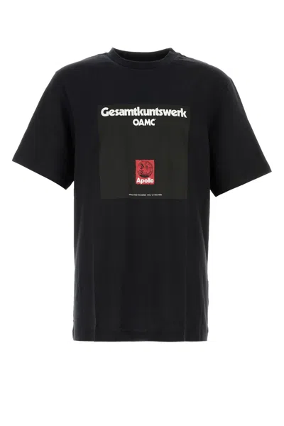 Oamc Apollo Cotton T-shirt In Black