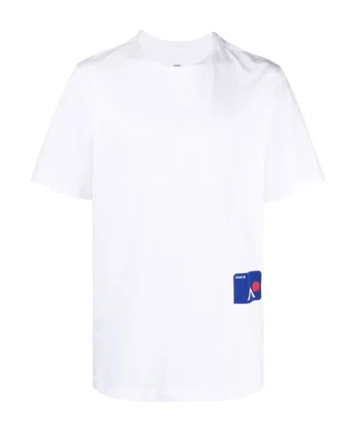 Oamc T-shirt With Round Neck And Short Sleeves In White