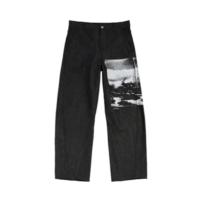 Pre-owned Oamc Tarn Denim Pants 'white/black' | Men's Size 31