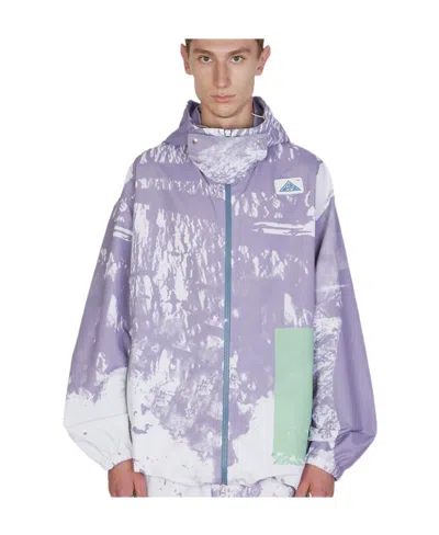 Oamc Tie Dye-print Zip-up Hooded Jacket In Multicolor