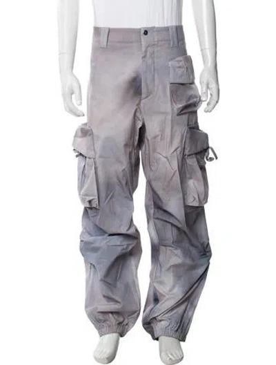 Pre-owned Oamc Tie-dye Print Cargo Pants W/ Tags In Purple
