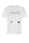 Oamc Logo-embroidered Cotton T-shirt In White