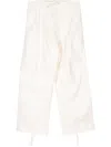 Oamc Turner Drawstring Trousers In White