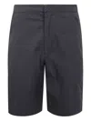 Oamc Cotton-blend Bermuda Shorts In Black