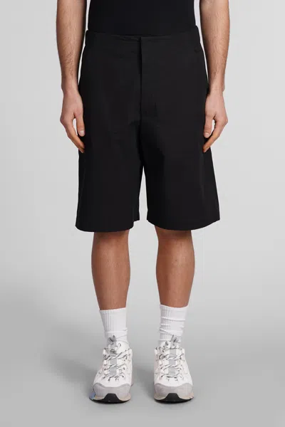 Oamc Vapor Shorts In Black Cotton