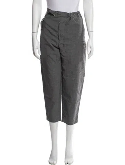 Pre-owned Oamc Virgin Wool Straight Leg Pants In Gray