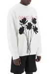 Oamc Whiff Sweatshirt With Graphic Print In White