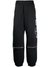 Oamc X Nasa Multi-patch Track Pants In Black
