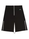 Oamc Zip-fastening Side-stripe Shorts In Black