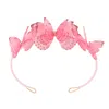 Oanasavu.creations Pink / Purple / Pink Women Fascinator Hat Summer Headband Hairband Silk Butterfly
