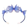 Oanasavu.creations Women's Blue / Gold Silk Butterfly Blue Wings Hairband Headband Hair Crown Bridesmaids
