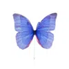 Oanasavu.creations Women's Blue / Silver Silver Pin Blue Silk Butterfly Brooch In Multi